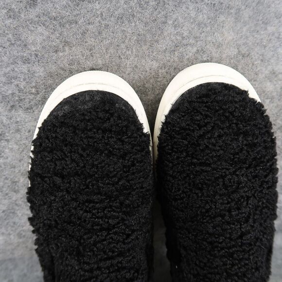 Steven Shoes Womens 6 Sneakers Casual Slip On Skimmer Faux Fur Black Fashion NY - Picture 8 of 16